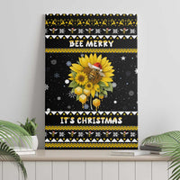 Bee Merry Its Time Christmas Canvas Wall Art Xmas Holiday Patterns - Wonder Print Shop