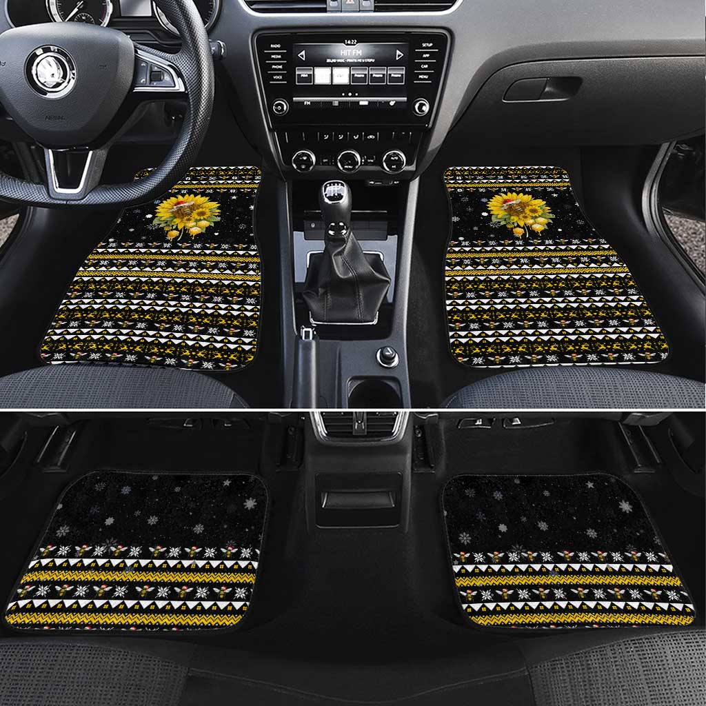 Bee Merry Its Time Christmas Car Mats Xmas Holiday Patterns - Wonder Print Shop