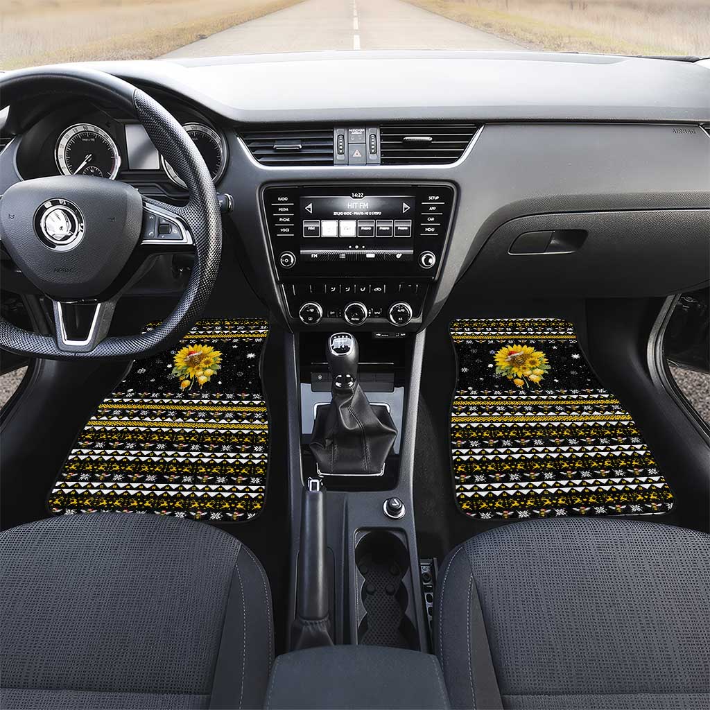 Bee Merry Its Time Christmas Car Mats Xmas Holiday Patterns - Wonder Print Shop