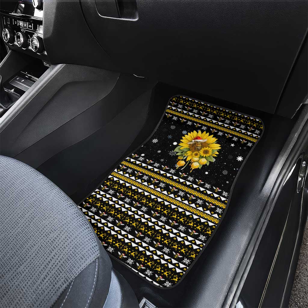 Bee Merry Its Time Christmas Car Mats Xmas Holiday Patterns - Wonder Print Shop