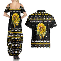 Bee Merry Its Time Christmas Couples Matching Summer Maxi Dress and Hawaiian Shirt Xmas Holiday Patterns - Wonder Print Shop