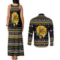 Bee Merry Its Time Christmas Couples Matching Tank Maxi Dress and Long Sleeve Button Shirt Xmas Holiday Patterns - Wonder Print Shop