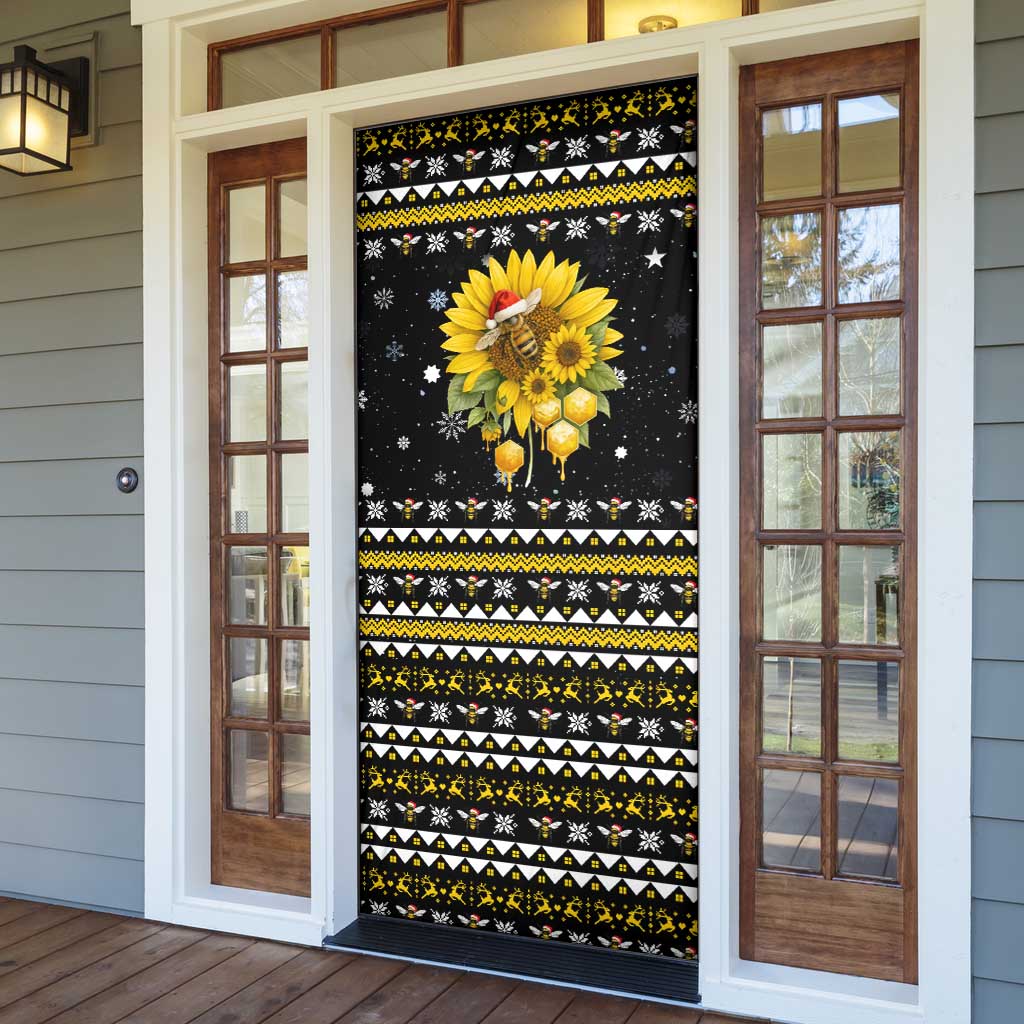 Bee Merry Its Time Christmas Door Cover Xmas Holiday Patterns - Wonder Print Shop