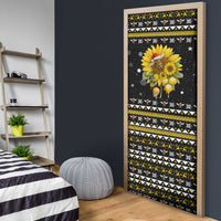 Bee Merry Its Time Christmas Door Cover Xmas Holiday Patterns - Wonder Print Shop