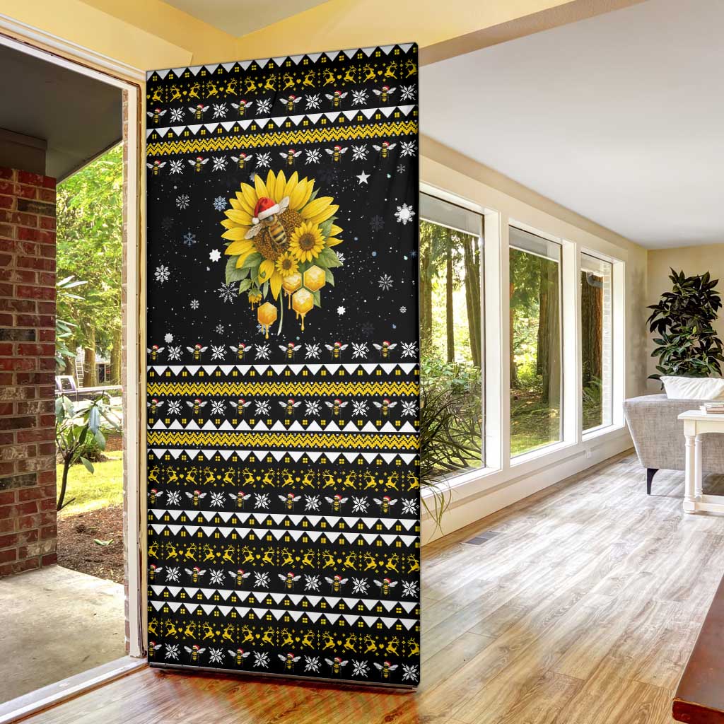 Bee Merry Its Time Christmas Door Cover Xmas Holiday Patterns - Wonder Print Shop