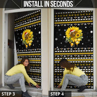 Bee Merry Its Time Christmas Door Cover Xmas Holiday Patterns - Wonder Print Shop