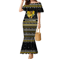Bee Merry Its Time Christmas Family Matching Mermaid Dress and Hawaiian Shirt Xmas Holiday Patterns - Wonder Print Shop