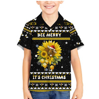 Bee Merry Its Time Christmas Family Matching Mermaid Dress and Hawaiian Shirt Xmas Holiday Patterns - Wonder Print Shop
