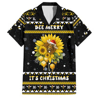Bee Merry Its Time Christmas Family Matching Off The Shoulder Long Sleeve Dress and Hawaiian Shirt Xmas Holiday Patterns - Wonder Print Shop