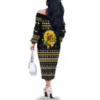 Bee Merry Its Time Christmas Family Matching Off The Shoulder Long Sleeve Dress and Hawaiian Shirt Xmas Holiday Patterns - Wonder Print Shop