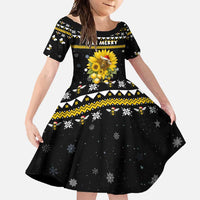 Bee Merry Its Time Christmas Family Matching Off Shoulder Maxi Dress and Hawaiian Shirt Xmas Holiday Patterns - Wonder Print Shop