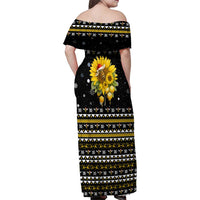 Bee Merry Its Time Christmas Family Matching Off Shoulder Maxi Dress and Hawaiian Shirt Xmas Holiday Patterns - Wonder Print Shop
