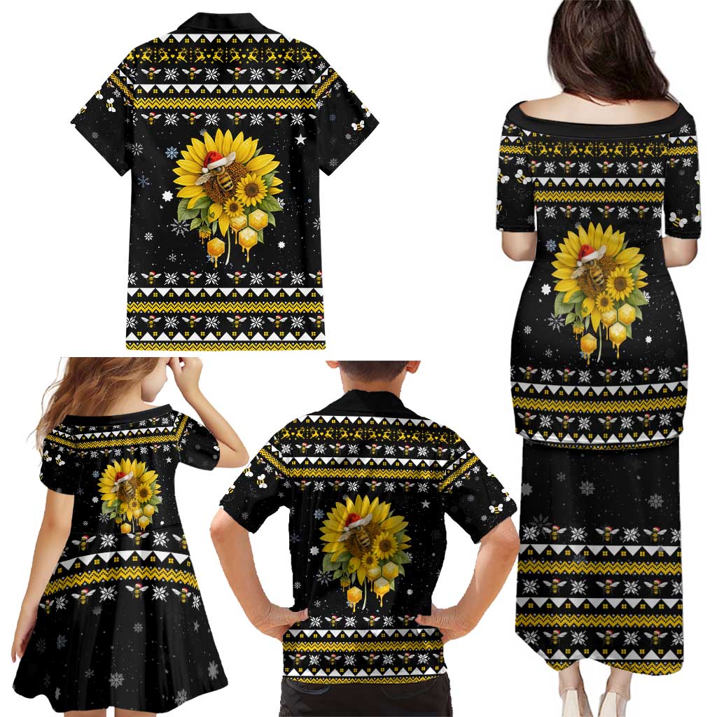 Bee Merry Its Time Christmas Family Matching Puletasi and Hawaiian Shirt Xmas Holiday Patterns - Wonder Print Shop
