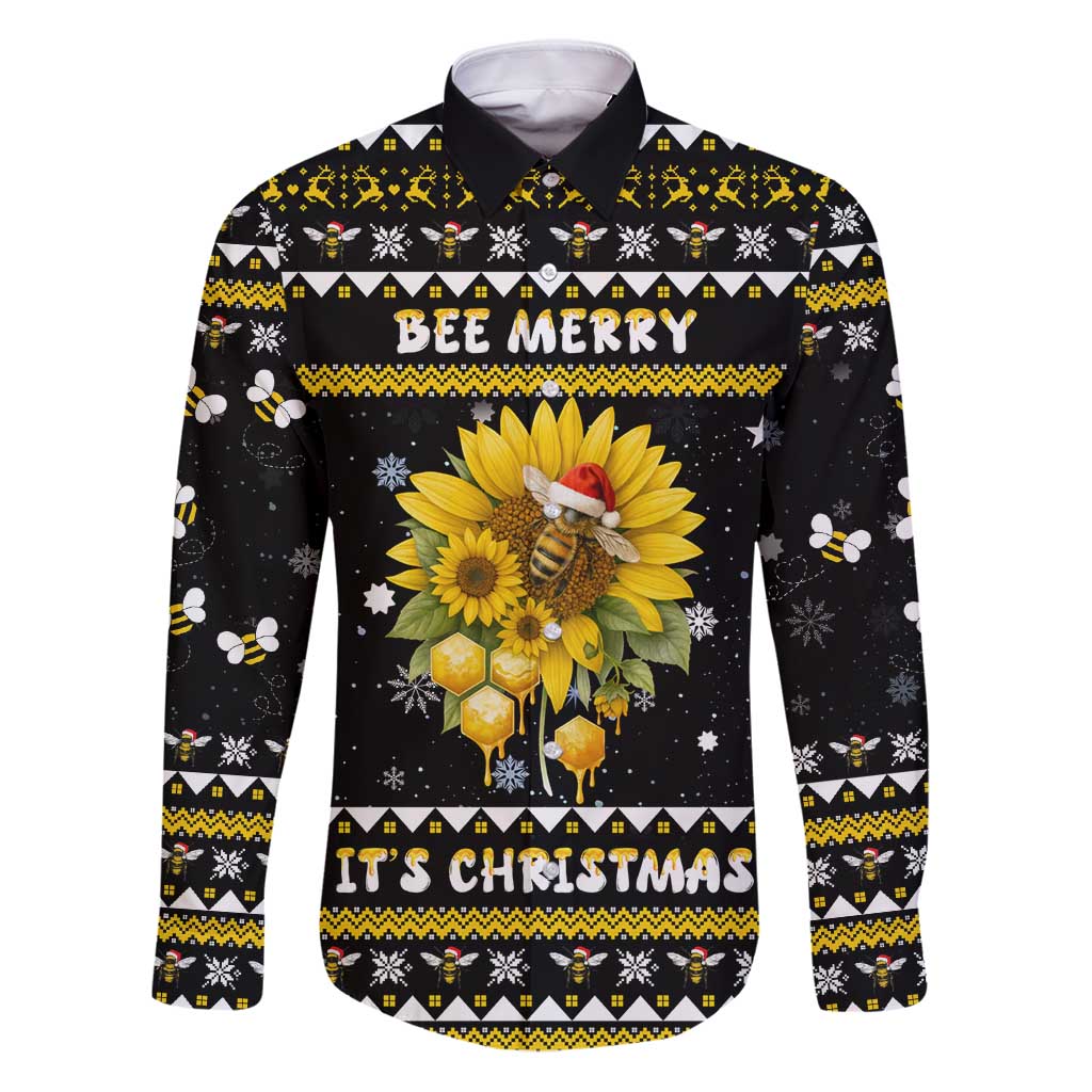 Bee Merry Its Time Christmas Family Matching Puletasi and Hawaiian Shirt Xmas Holiday Patterns - Wonder Print Shop