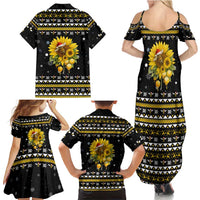 Bee Merry Its Time Christmas Family Matching Summer Maxi Dress and Hawaiian Shirt Xmas Holiday Patterns - Wonder Print Shop
