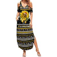 Bee Merry Its Time Christmas Family Matching Summer Maxi Dress and Hawaiian Shirt Xmas Holiday Patterns - Wonder Print Shop