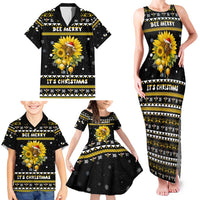 Bee Merry Its Time Christmas Family Matching Tank Maxi Dress and Hawaiian Shirt Xmas Holiday Patterns - Wonder Print Shop