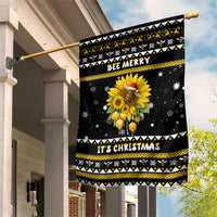 Bee Merry Its Time Christmas Garden Flag Xmas Holiday Patterns - Wonder Print Shop