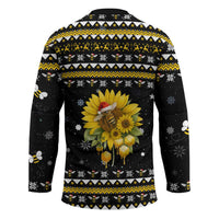 Bee Merry Its Time Christmas Hockey Jersey Xmas Holiday Patterns - Wonder Print Shop