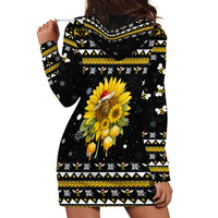 Bee Merry Its Time Christmas Hoodie Dress Xmas Holiday Patterns - Wonder Print Shop