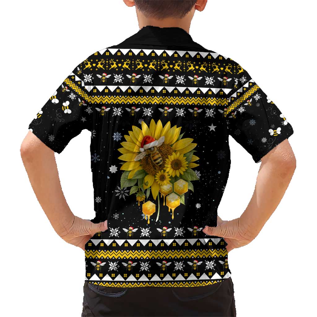 Bee Merry Its Time Christmas Kid Hawaiian Shirt Xmas Holiday Patterns - Wonder Print Shop