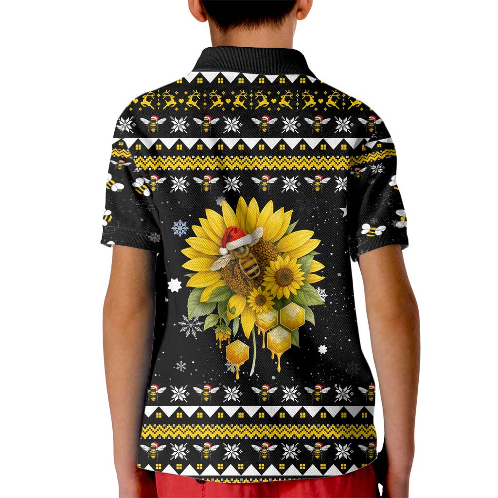 Bee Merry Its Time Christmas Kid Polo Shirt Xmas Holiday Patterns - Wonder Print Shop