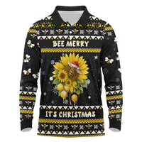 Bee Merry Its Time Christmas Long Sleeve Polo Shirt Xmas Holiday Patterns - Wonder Print Shop