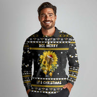 Bee Merry Its Time Christmas Long Sleeve Polo Shirt Xmas Holiday Patterns - Wonder Print Shop