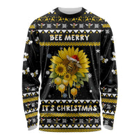Bee Merry Its Time Christmas Long Sleeve Shirt Xmas Holiday Patterns - Wonder Print Shop