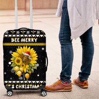Bee Merry Its Time Christmas Luggage Cover Xmas Holiday Patterns - Wonder Print Shop