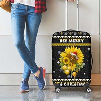 Bee Merry Its Time Christmas Luggage Cover Xmas Holiday Patterns - Wonder Print Shop