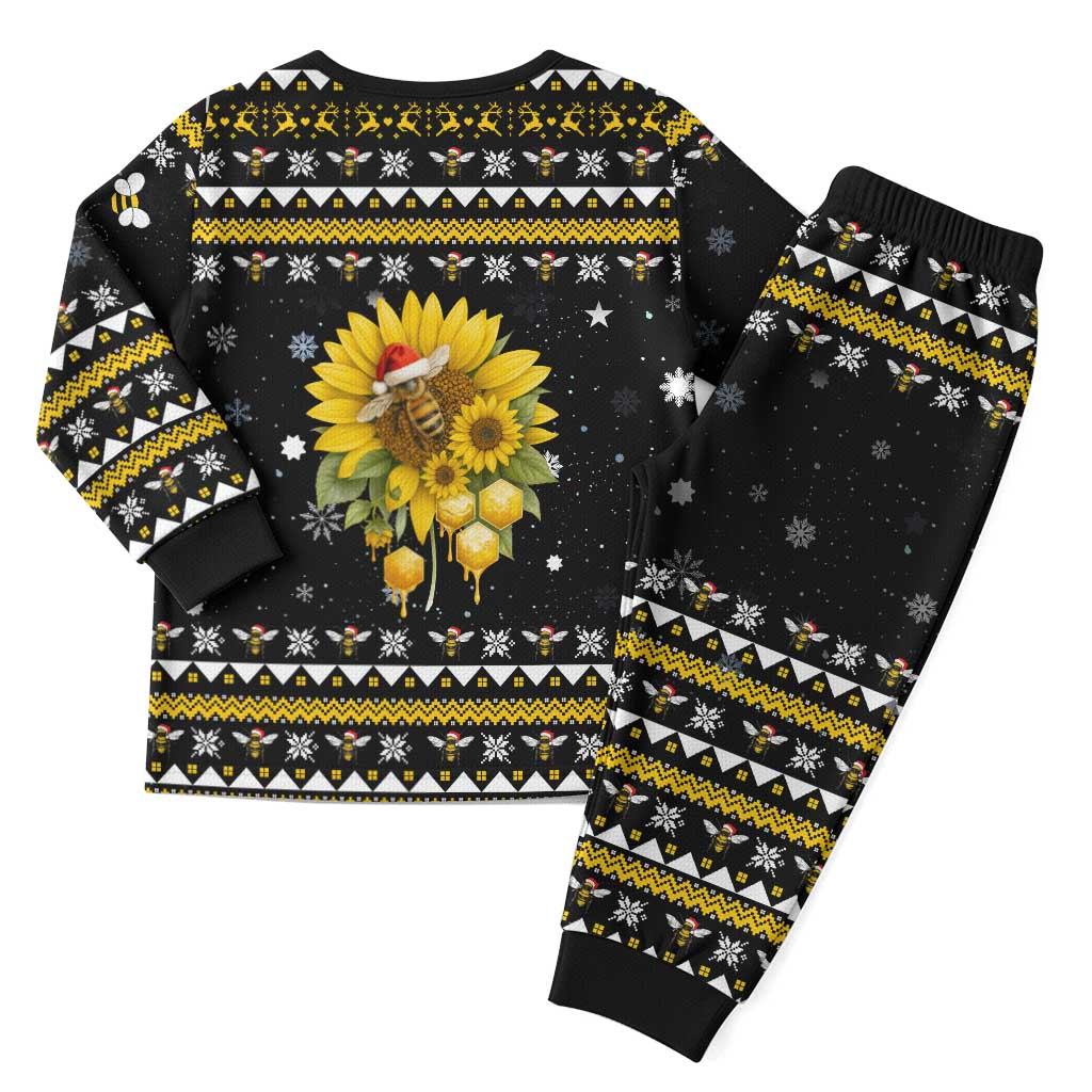 Bee Merry Its Time Christmas Pajama Set Xmas Holiday Patterns - Wonder Print Shop