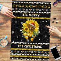 Bee Merry Its Time Christmas Puzzle Xmas Holiday Patterns - Wonder Print Shop