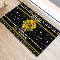 Bee Merry Its Time Christmas Rubber Doormat Xmas Holiday Patterns - Wonder Print Shop