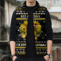 Bee Merry Its Time Christmas Sleeveless Puffer Jacket Xmas Holiday Patterns - Wonder Print Shop
