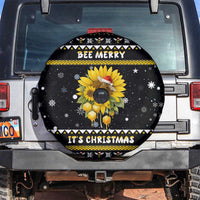 Bee Merry Its Time Christmas Spare Tire Cover Xmas Holiday Patterns - Wonder Print Shop