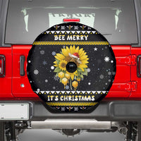 Bee Merry Its Time Christmas Spare Tire Cover Xmas Holiday Patterns - Wonder Print Shop