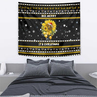 Bee Merry Its Time Christmas Tapestry Xmas Holiday Patterns - Wonder Print Shop