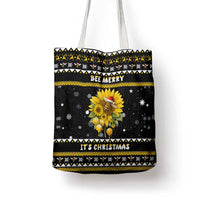 Bee Merry Its Time Christmas Tote Bag Xmas Holiday Patterns - Wonder Print Shop