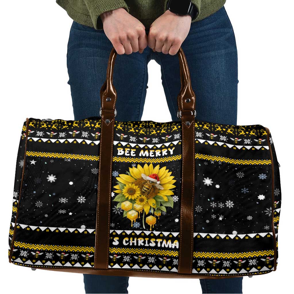 Bee Merry Its Time Christmas Travel Bag Xmas Holiday Patterns - Wonder Print Shop