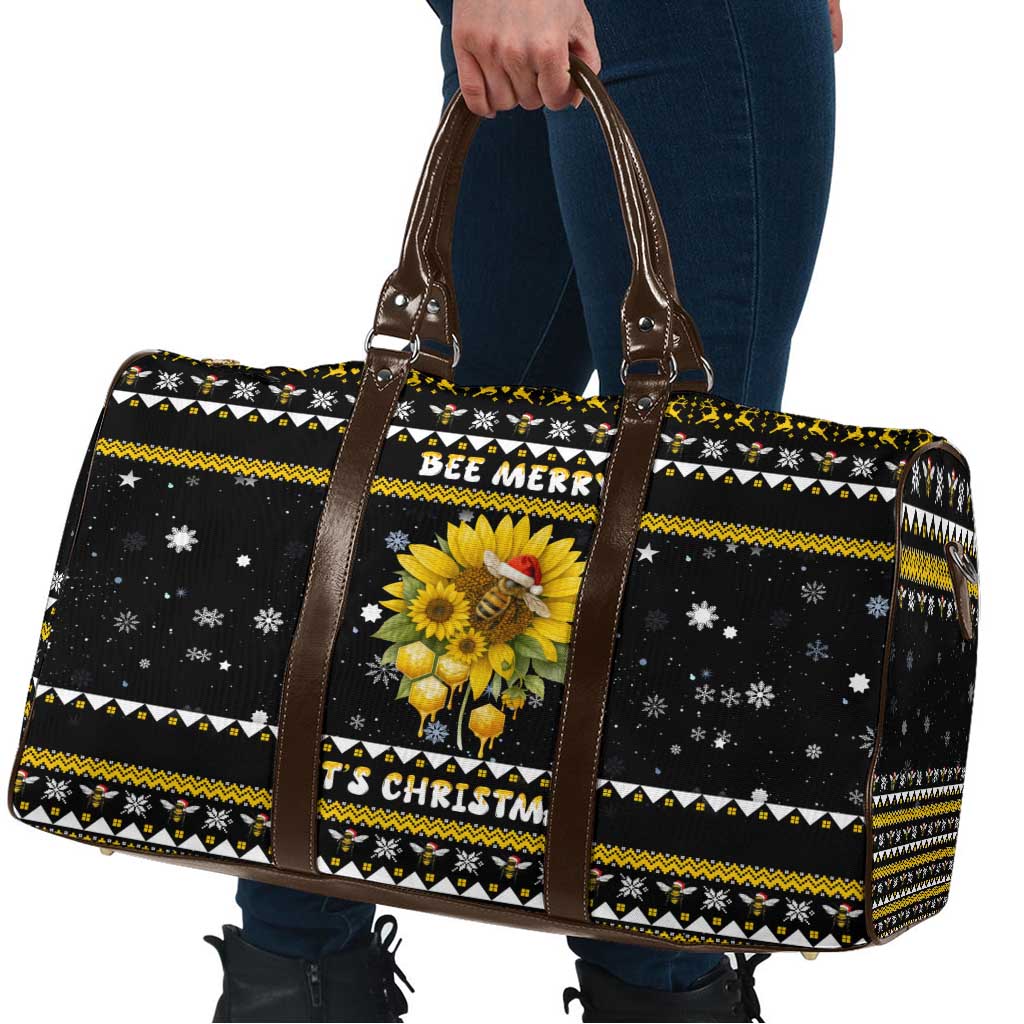 Bee Merry Its Time Christmas Travel Bag Xmas Holiday Patterns - Wonder Print Shop