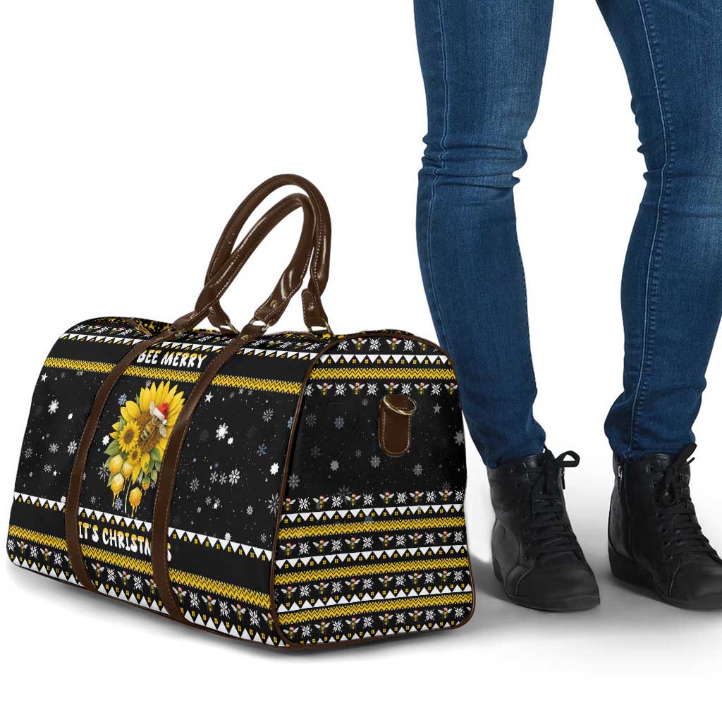 Bee Merry Its Time Christmas Travel Bag Xmas Holiday Patterns - Wonder Print Shop