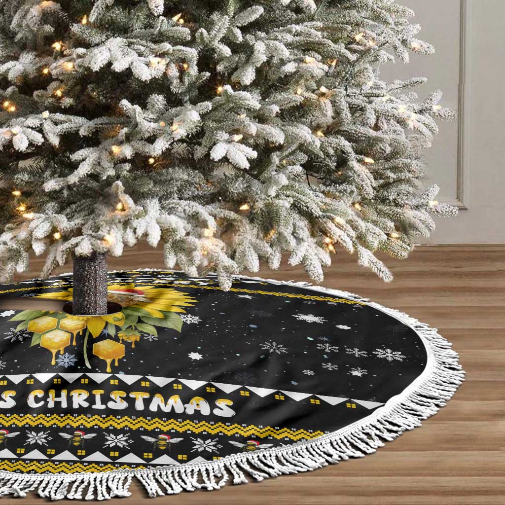 Bee Merry Its Time Christmas Tree Skirt Xmas Holiday Patterns - Wonder Print Shop