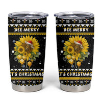 Bee Merry Its Time Christmas Tumbler Cup Xmas Holiday Patterns - Wonder Print Shop