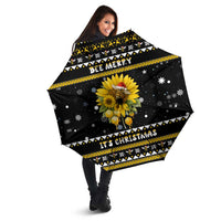 Bee Merry Its Time Christmas Umbrella Xmas Holiday Patterns - Wonder Print Shop