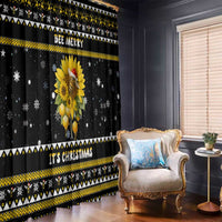 Bee Merry Its Time Christmas Window Curtain Xmas Holiday Patterns - Wonder Print Shop