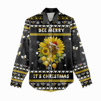 Bee Merry Its Time Christmas Women Casual Shirt Xmas Holiday Patterns - Wonder Print Shop
