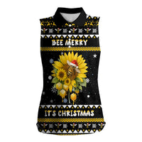 Bee Merry Its Time Christmas Women Sleeveless Polo Shirt Xmas Holiday Patterns - Wonder Print Shop