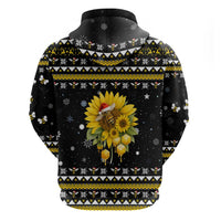 Bee Merry Its Time Christmas Zip Hoodie Xmas Holiday Patterns - Wonder Print Shop
