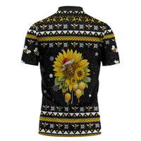 Bee Merry Its Time Christmas Zipper Polo Shirt Xmas Holiday Patterns - Wonder Print Shop